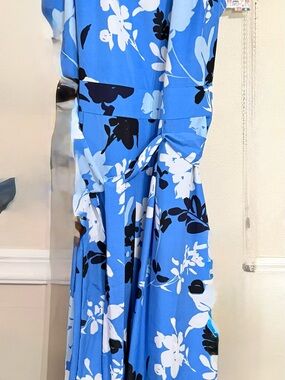 Vince Camuto Blue and White Floral Dress